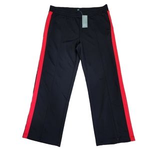 NWT Wild Fable | Women's High-Rise Track Pants- Zippered Leg- Red/Black/White